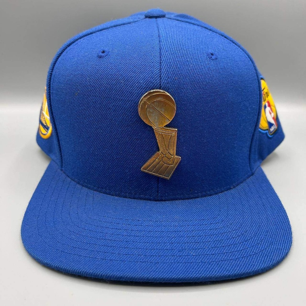 Golden State Warriors GSW Hat Men Blue The Finals Mitchell &‎ Ness Snap Back Cap